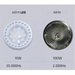 Foco basculante cuadrado empotrar Aluminio, para 1 Lámpara AR111/QR111, Blanco ó Texturizado